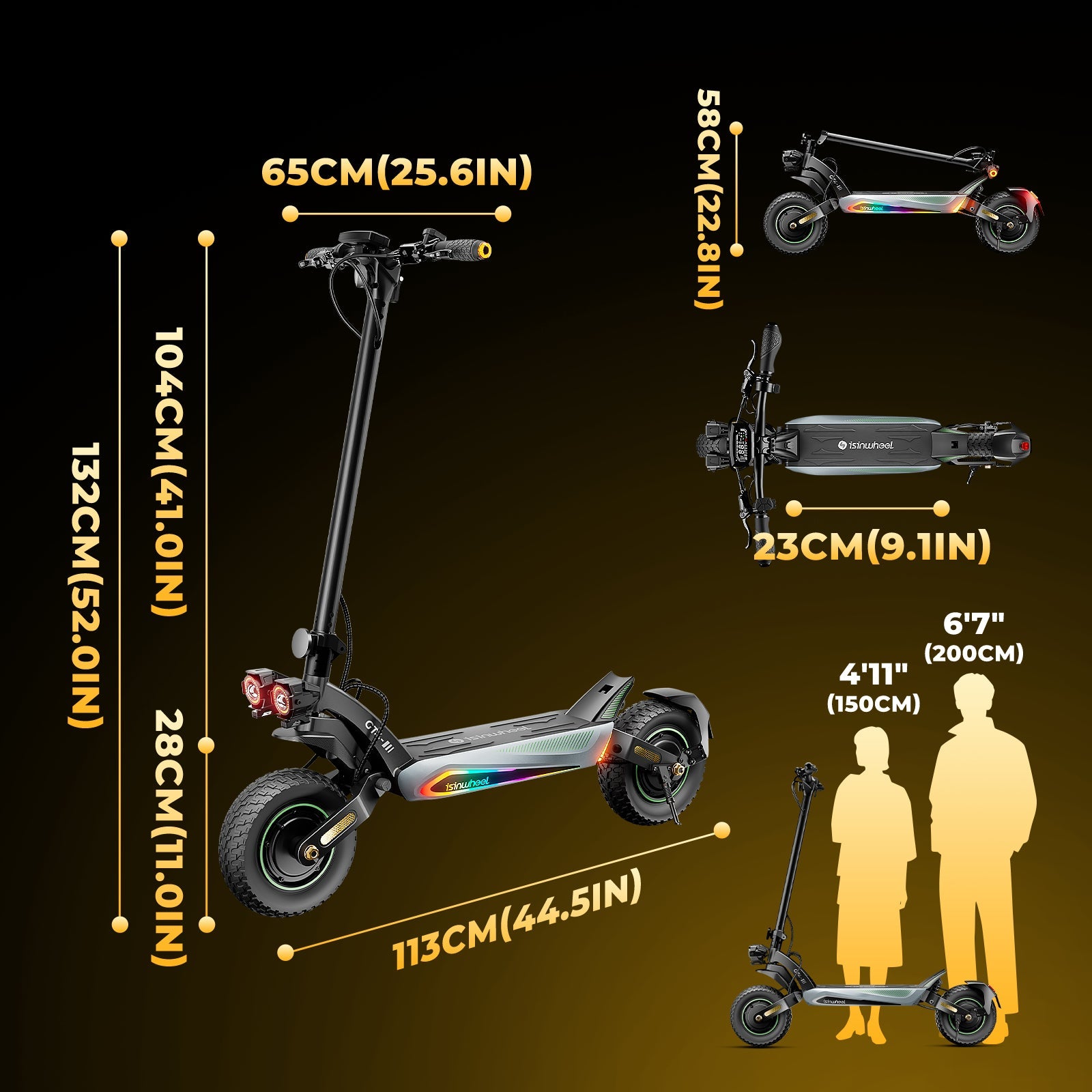 isinwheel GT4 2400W Dual Motor Off-Road Electric Scooter - ECOGO