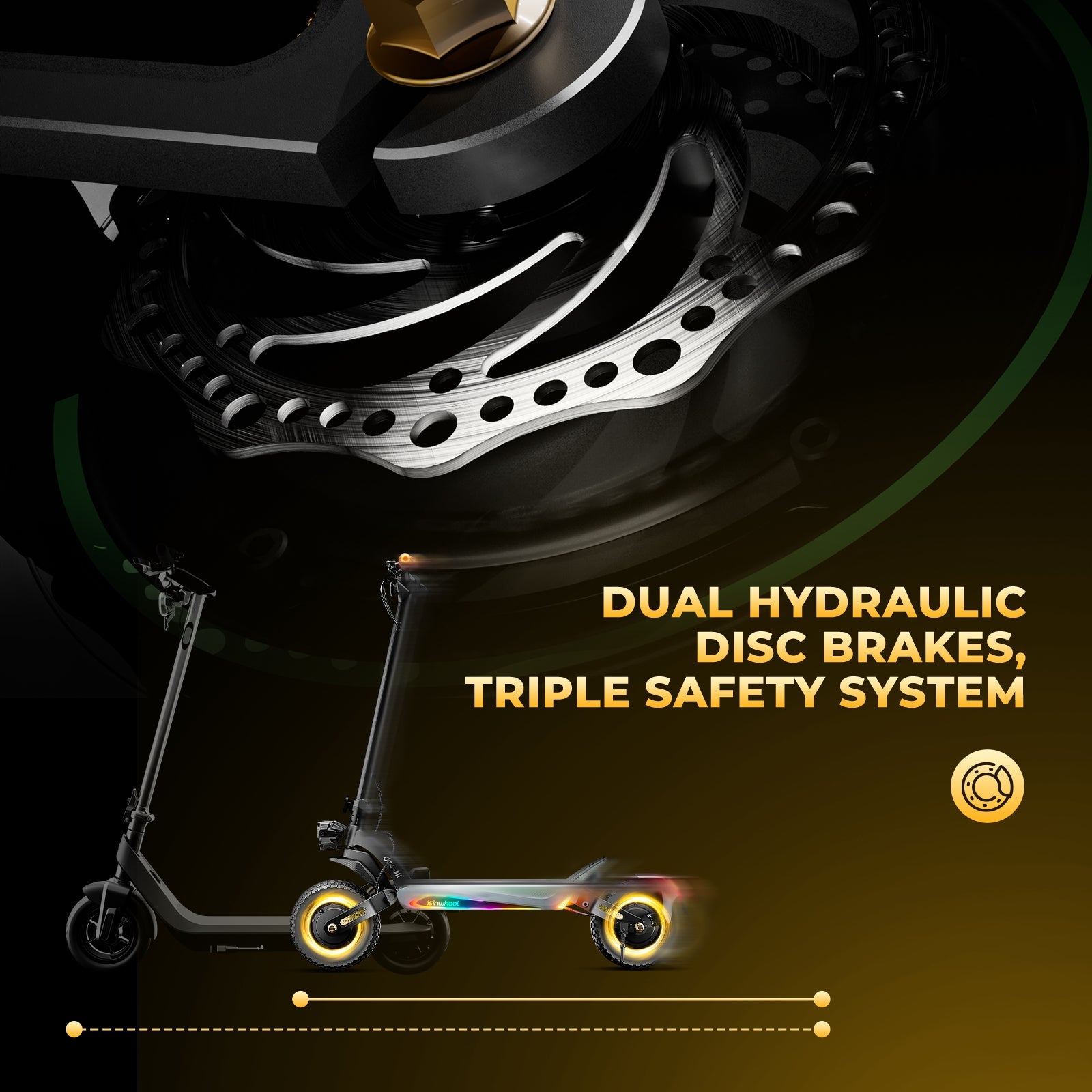 isinwheel GT4 2400W Dual Motor Off-Road Electric Scooter - ECOGO