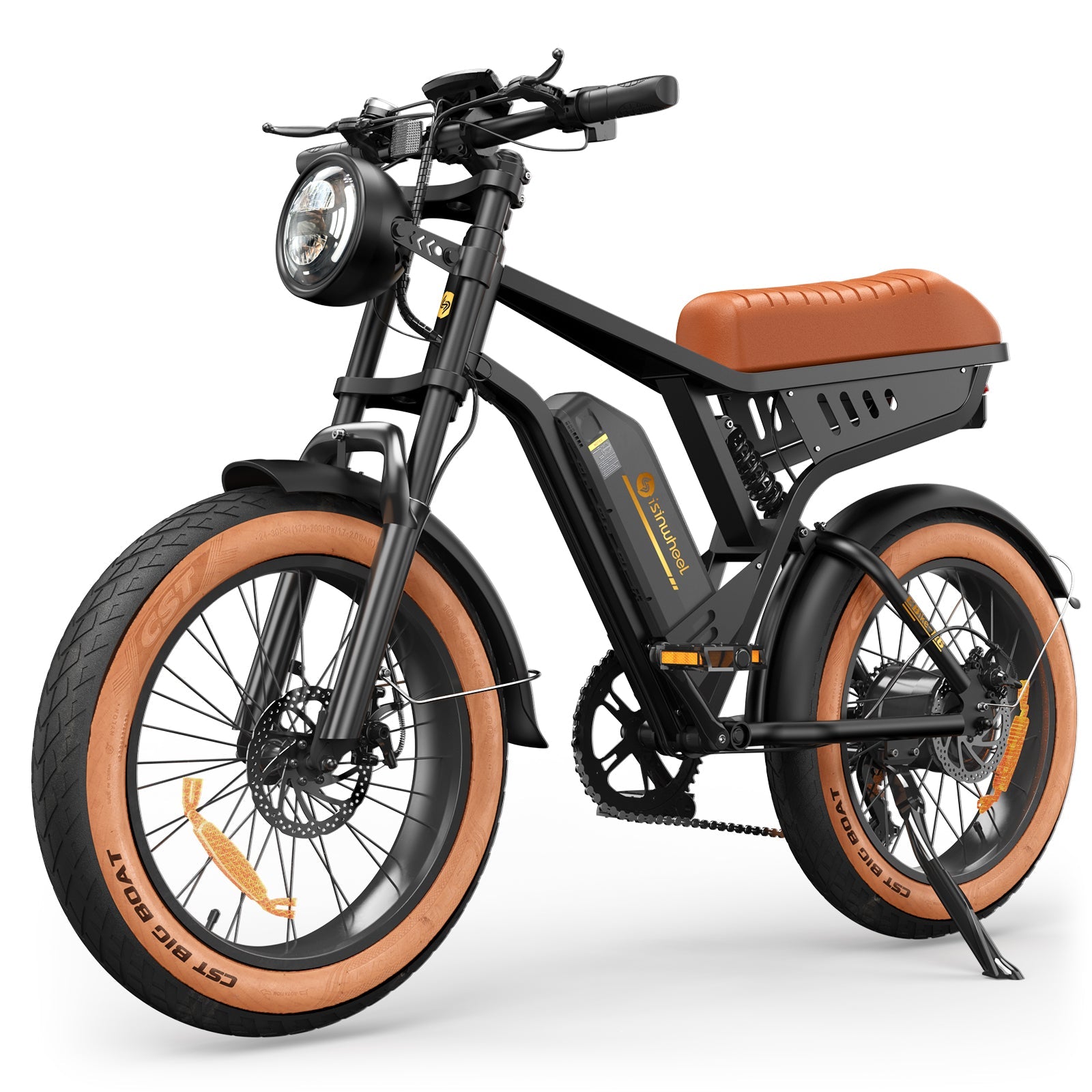 isinwheel R6 Retro Electric Bike - ECOGO
